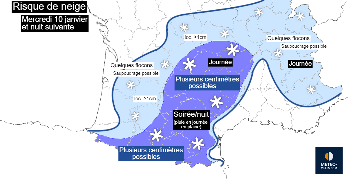 Actualités météo Nouveau point sur le risque de neige dans les